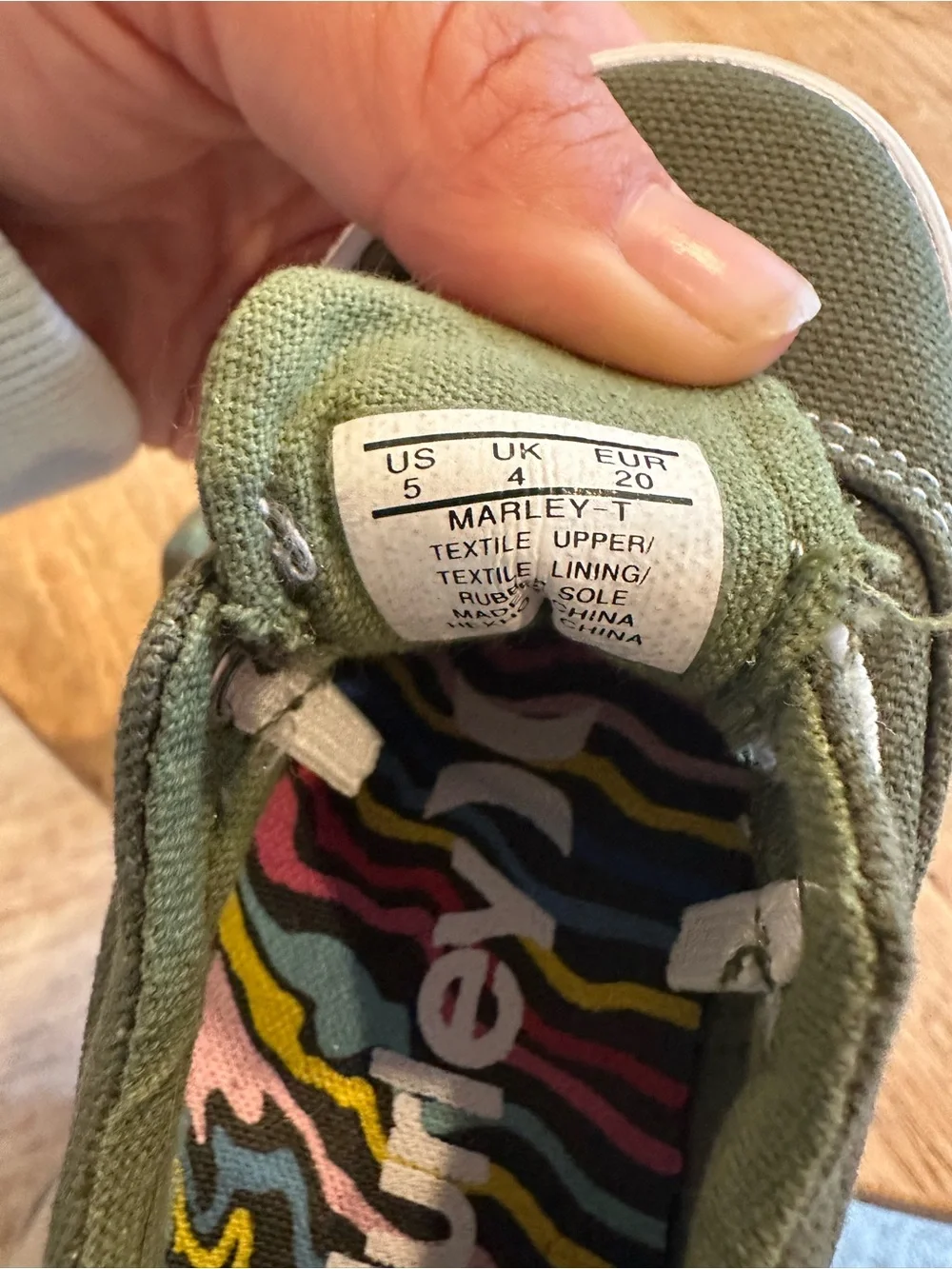 Hurley Toddler Olive Green Canvas Sneakers